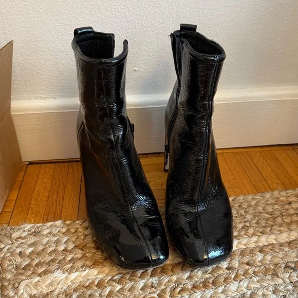 Rag & Bone Black Patent Leather Ellis Booties